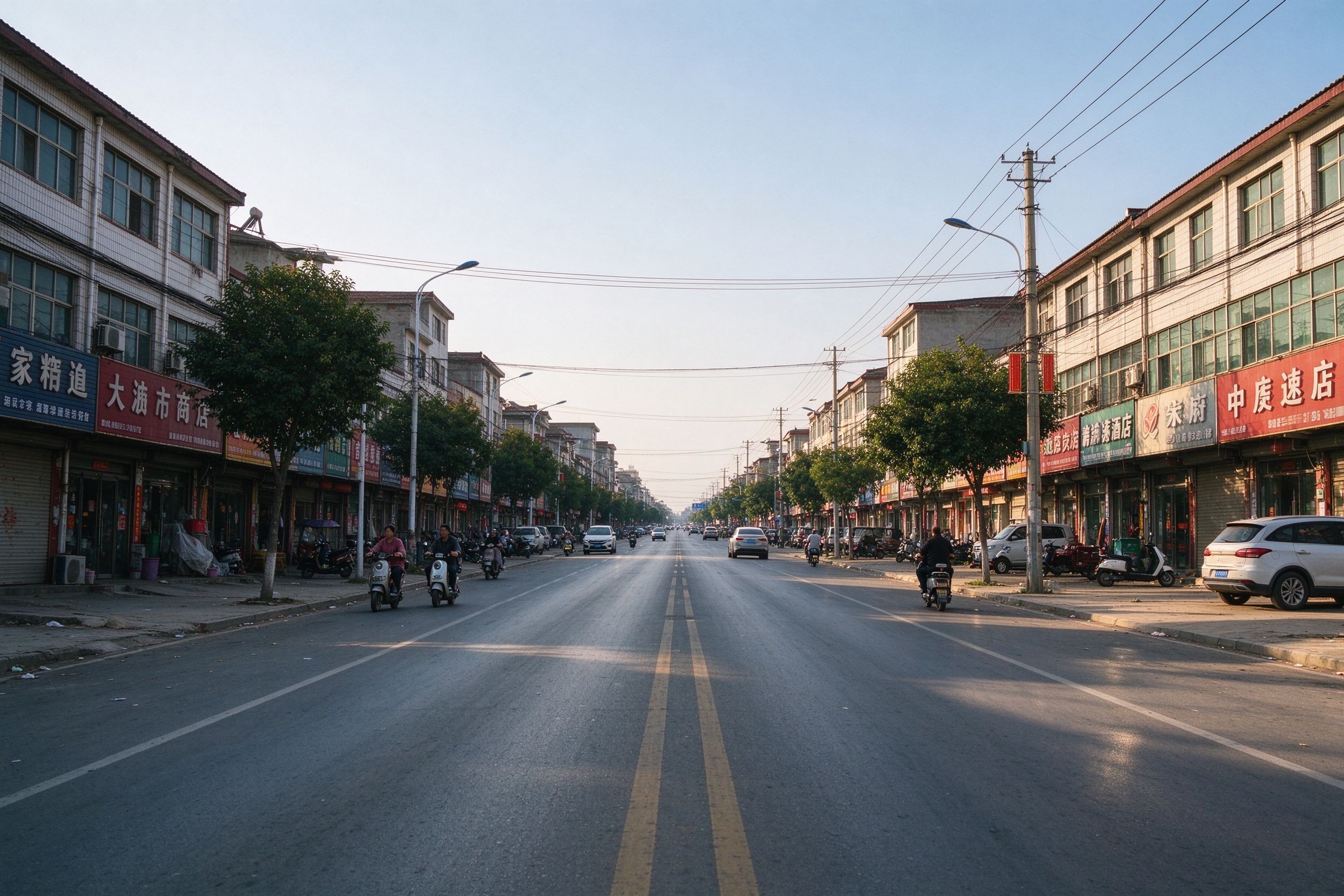 汝南县中原县城主干道街景